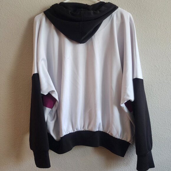 Karl Lagerfeld Paris Hoodie Womens XS Pullover Colorblock Graphic Sweatshirt - Picture 10 of 12